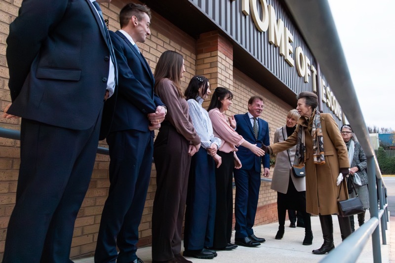 Other image for Princess visits two of town’s major employers